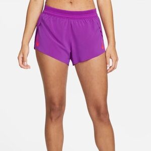 Nike AeroSwift Women’s Running Shorts, Sz XS in Vivid Purple/Bright Crimson